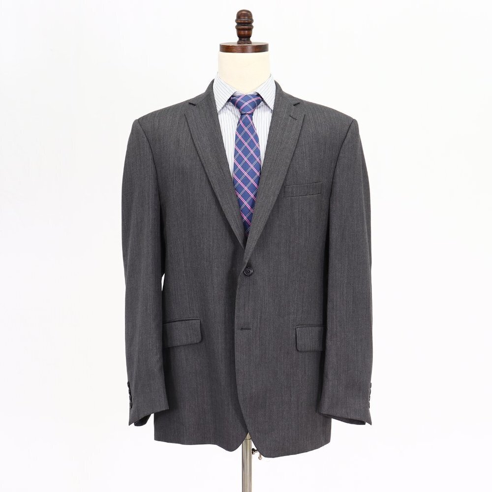 Jos. A. Bank 46L Gray HB 2-Button Sport Coat Blazer Jacket O980